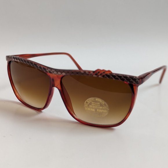 NWT Vintage 80's Plastic Lady Fashion Sunglasses (Tortoise/Brown) - Picture 5 of 6